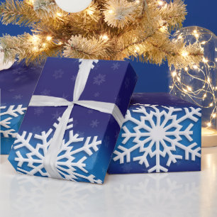 kerstpapier met snowflakes cadeaupapier