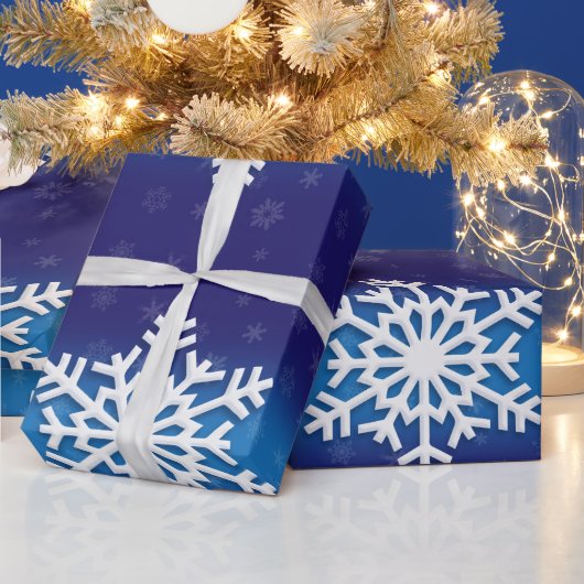 kerstpapier met snowflakes cadeaupapier (Feestdagen)