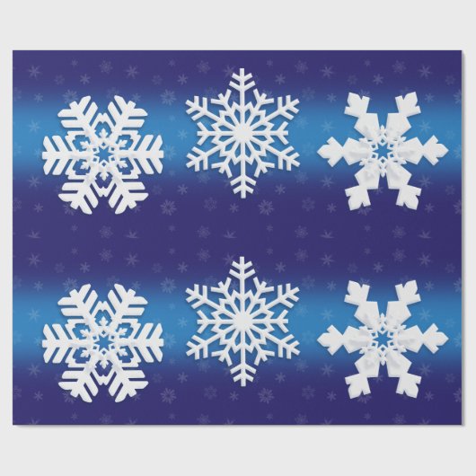 kerstpapier met snowflakes cadeaupapier (Vlak)