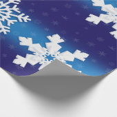 kerstpapier met snowflakes cadeaupapier (Hoek)