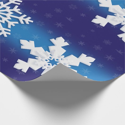 kerstpapier met snowflakes cadeaupapier (Hoek)