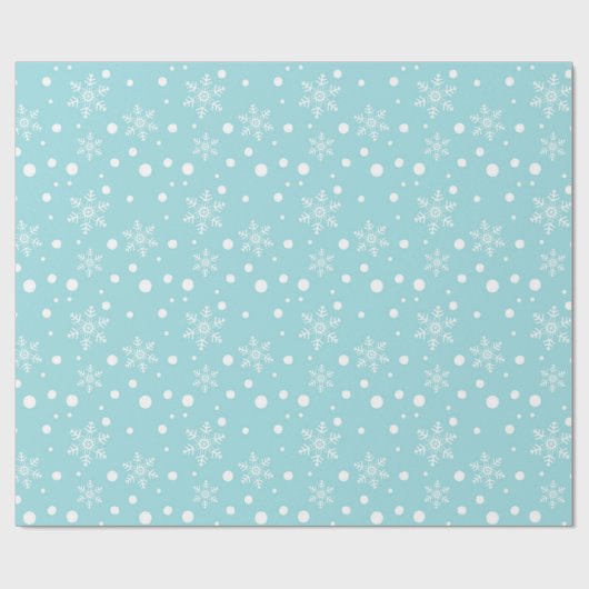 kerstpapier met snowflakes cadeaupapier (Vlak)