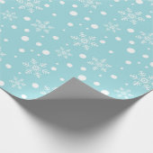 kerstpapier met snowflakes cadeaupapier (Hoek)