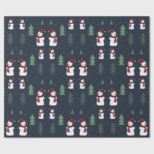 kerstpapier met snowman-matte cadeaupapier (Vlak)