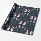 kerstpapier met snowman-matte cadeaupapier (Uitgerold)