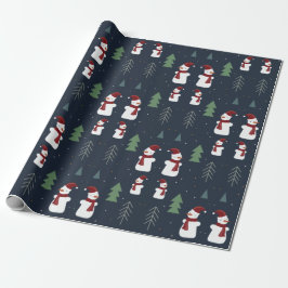 kerstpapier met snowman-matte cadeaupapier