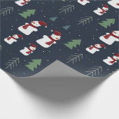 kerstpapier met snowman-matte cadeaupapier (Hoek)