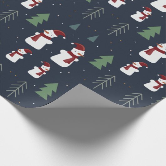 kerstpapier met snowman-matte cadeaupapier (Hoek)