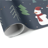 kerstpapier met snowman-matte cadeaupapier (Rol Hoek)