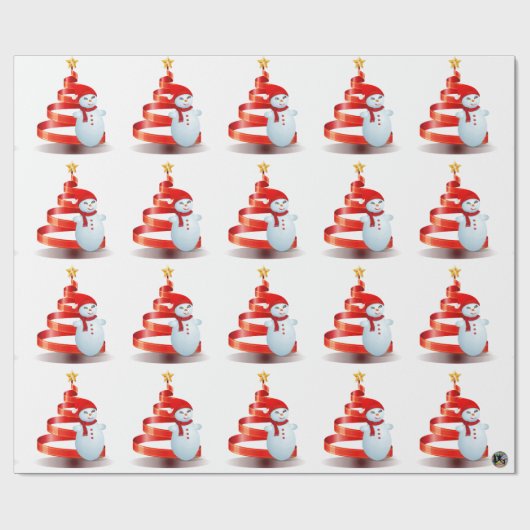 kerstpapier met snowman-matte cadeaupapier (Vlak)