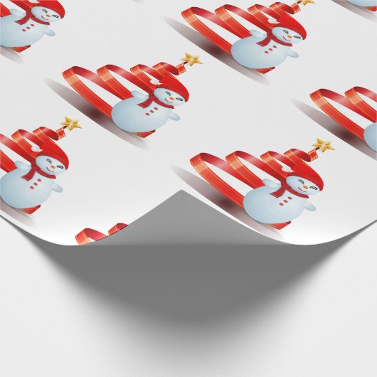 kerstpapier met snowman-matte cadeaupapier (Hoek)