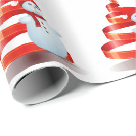 kerstpapier met snowman-matte cadeaupapier