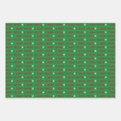 kerstpapier met tropische dog, set van 3 inpakpapier vel (Voorkant 3)