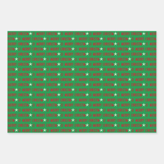 kerstpapier met tropische dog, set van 3 inpakpapier vel (Voorkant 3)