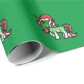 kerstpapier met unicorn Cute Xmas-overvulling Cadeaupapier (Rol Hoek)
