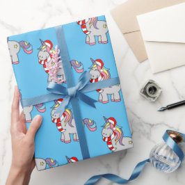 kerstpapier met unicorn Wrapping Cadeaupapier