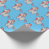 kerstpapier met unicorn Wrapping Cadeaupapier (Hoek)