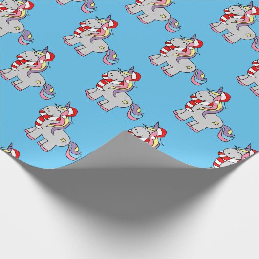 kerstpapier met unicorn Wrapping Cadeaupapier (Hoek)