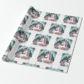 kerstpapier met unicorn Wrapping Cadeaupapier (Uitgerold)