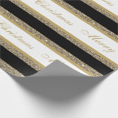 kerstpapier met vulling, met faux, gestript cadeaupapier (Hoek)