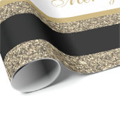 kerstpapier met vulling, met faux, gestript cadeaupapier (Rol Hoek)