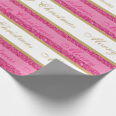 kerstpapier met vulling, met faux, gestript cadeaupapier (Hoek)