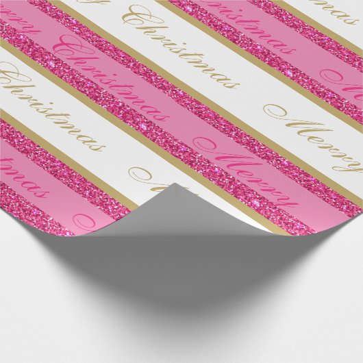 kerstpapier met vulling, met faux, gestript cadeaupapier (Hoek)