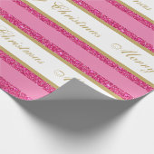 kerstpapier met vulling, met faux, gestript cadeaupapier (Hoek)