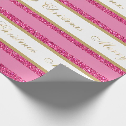 kerstpapier met vulling, met faux, gestript cadeaupapier (Hoek)