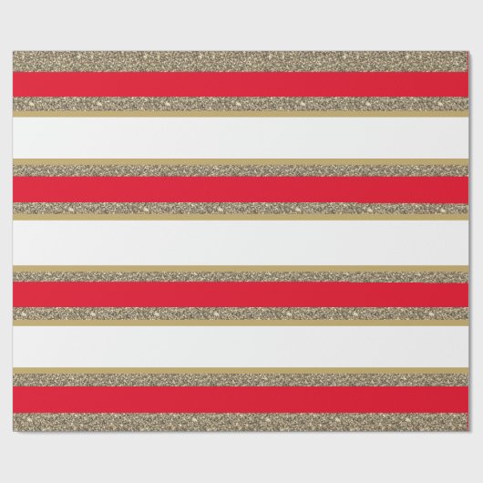 kerstpapier met vulling, met faux, gestript cadeaupapier (Vlak)