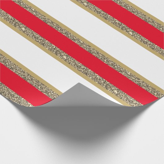 kerstpapier met vulling, met faux, gestript cadeaupapier (Hoek)