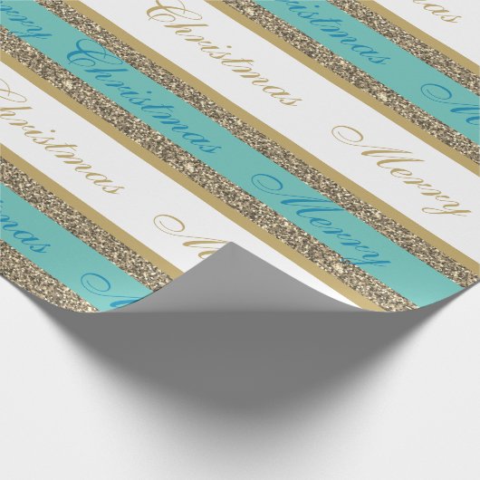 kerstpapier met vulling, met faux, gestript cadeaupapier (Hoek)