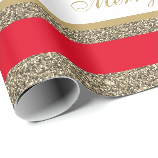 kerstpapier met vulling, met faux, gestript cadeaupapier (Rol Hoek)