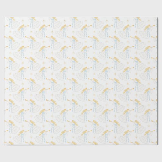 kerstpapier met Waterverf Angel Noel-opbergpapier Cadeaupapier (Vlak)