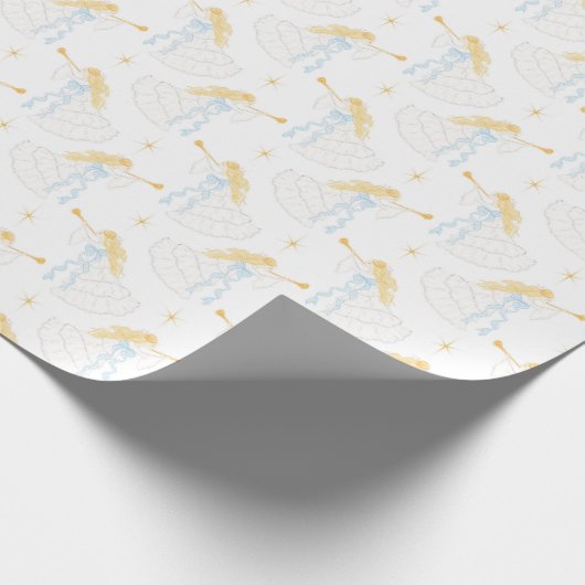 kerstpapier met Waterverf Angel Noel-opbergpapier Cadeaupapier (Hoek)