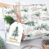kerstpapier met waterverf-pine-structuur cadeaupapier