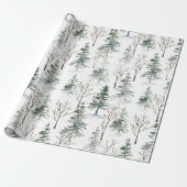 kerstpapier met waterverf-pine-structuur cadeaupapier (Uitgerold)
