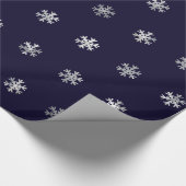 kerstpapier met zilversneeuwvlokken cadeaupapier (Hoek)