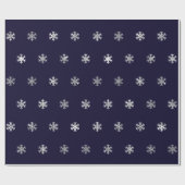 kerstpapier met zilversneeuwvlokken cadeaupapier (Vlak)