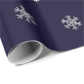 kerstpapier met zilversneeuwvlokken cadeaupapier (Rol Hoek)
