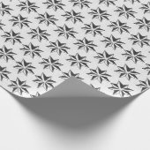 Kerstpapier met zwarte en witte ster cadeaupapier (Hoek)