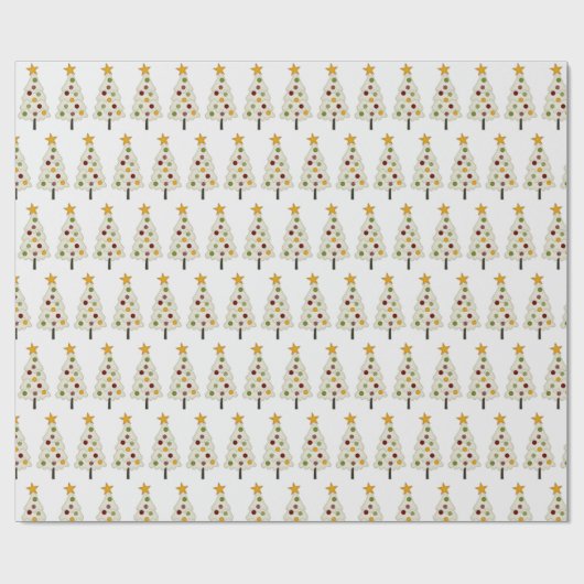 kerstpapier - Moderne kerstboom Cadeaupapier (Vlak)