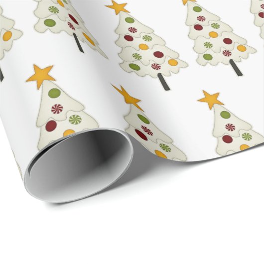 kerstpapier - Moderne kerstboom Cadeaupapier (Rol Hoek)