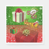 Kerstpapier Napkins, Elf Servet (Voorkant)