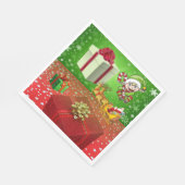 Kerstpapier Napkins, Elf Servet (Hoek)