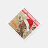 Kerstpapier Napkins-Giraffe Servet (Hoek)