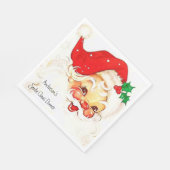 Kerstpapier Napkins,  kerstman Napkins Servet (Hoek)