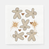 Kerstpapier Napkins, Merry Gingerbrood Man Servet (Voorkant)