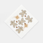 Kerstpapier Napkins, Merry Gingerbrood Man Servet (Hoek)