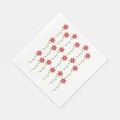 Kerstpapier Napkins, Poinsettia Servet (Hoek)